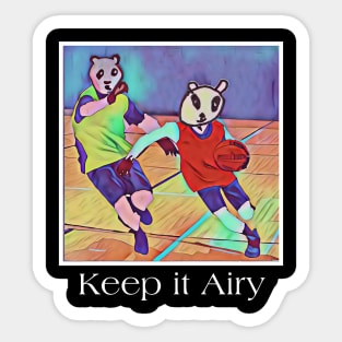 Keep it Airy: Panda playing basketball Sticker
